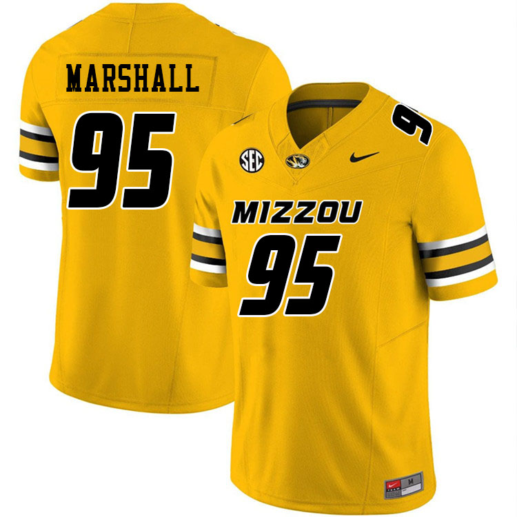 Men #95 Jalen Marshall Missouri Tigers College Football Jerseys Stitched-Gold